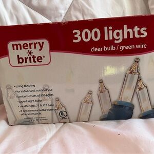 NEW Clear Bulb Holiday Lights with Green Wire
